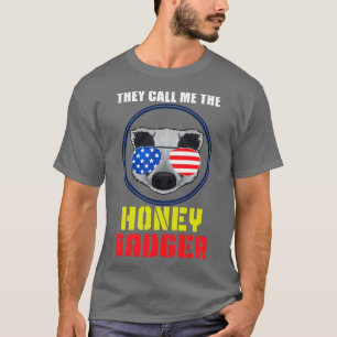 US Flag Honey Badger T-Shirt