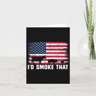 Us Flag Id Smoke That Funny Patriotic Bbq Chef Gif Card