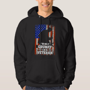 US Flag Im not Grumpy im a Veteran 116 Hoodie
