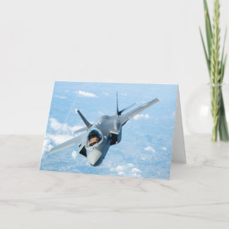 US Flag in F-35 Fighter, July 4 / Independence Day Card
