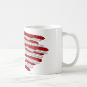 US Flag  in Feathers Coffee Mug