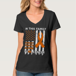 US flag in this family nobody fights alone orange  T-Shirt