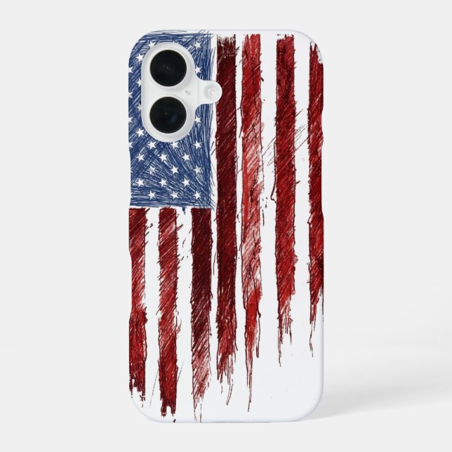 US Flag Iphone Case (Back)