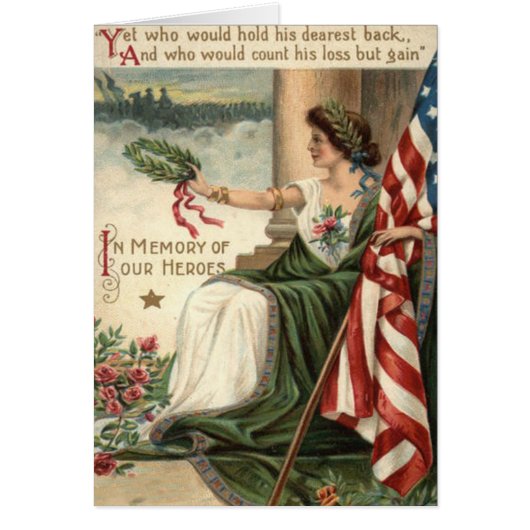 US Flag Lady Liberty Rose Soldiers (Front)