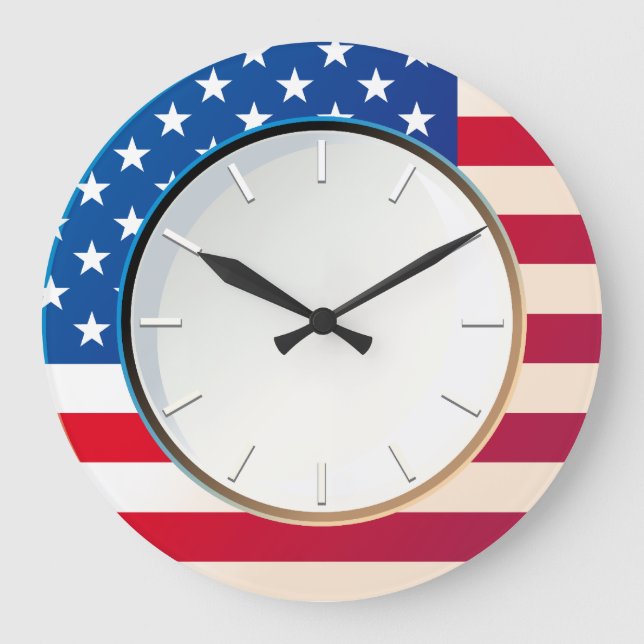 US Flag Large Clock (Front)