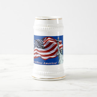 US Flag Liberty Stein - God Bless America W