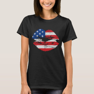 US Flag Lips T-shirt