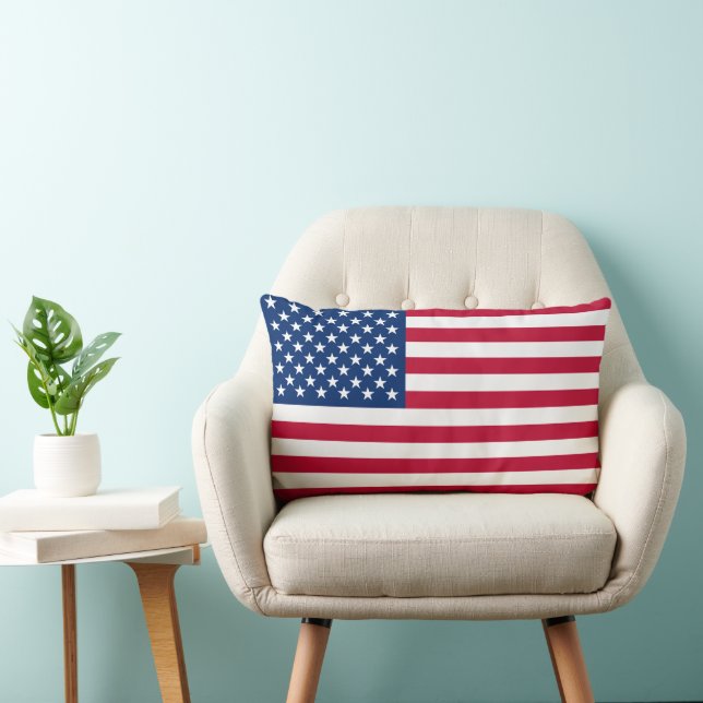 US Flag Lumbar Pillow (Chair)