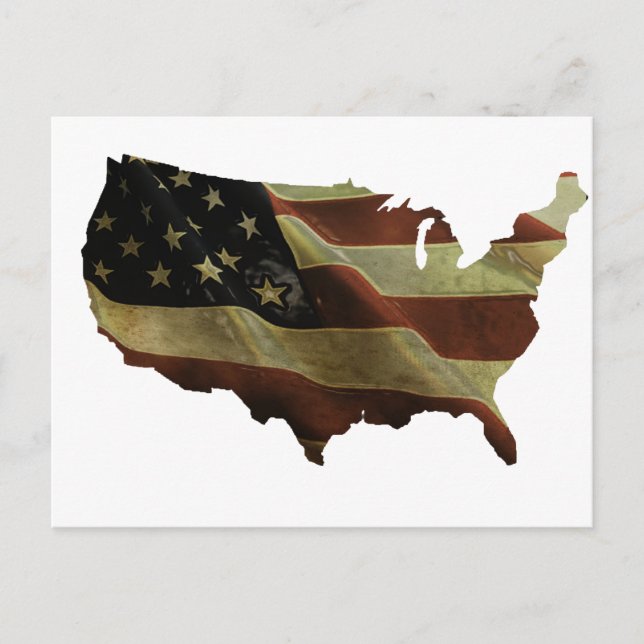US flag/map gifts, add your background color Postcard (Front)