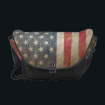US Flag Messenger Bag<br><div class="desc">Vintage looking US flag.</div>