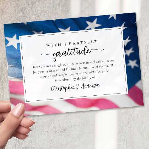 US Flag Military Patriotic Sympathy Funeral