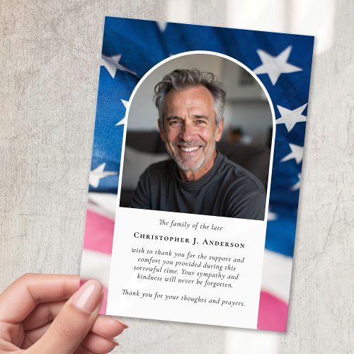 US Flag Military Patriotic Sympathy Photo Funeral