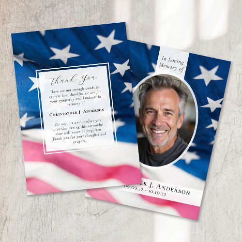 US Flag Military Patriotic Sympathy Photo Funeral
