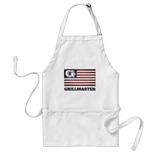 US flag monogram GrillMaster BBQ apron for men