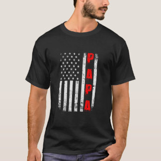 US Flag Papa Father T-Shirt