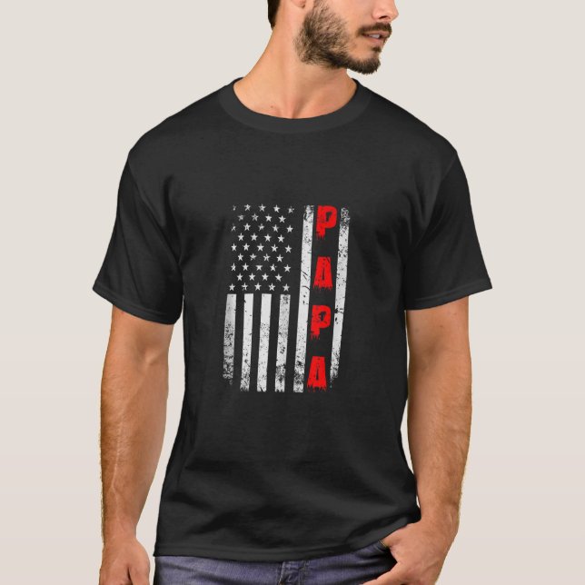 US Flag Papa Father Tank Top (Front)