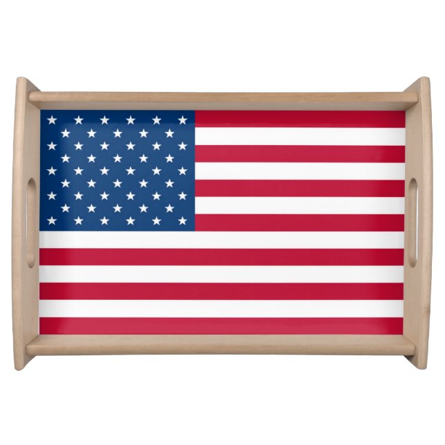 US Flag Patriotic design Serving Tray (Front)