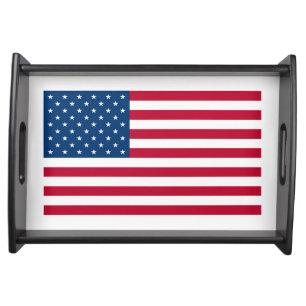 US Flag Patriotic design Serving Tray