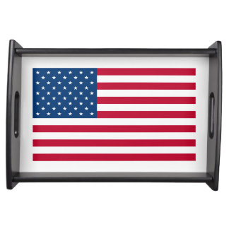 US Flag Patriotic design Serving Tray