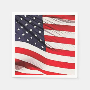 US Flag Patriotic Napkins