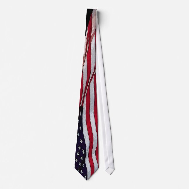 US Flag Patriotic Neck Tie (Front)