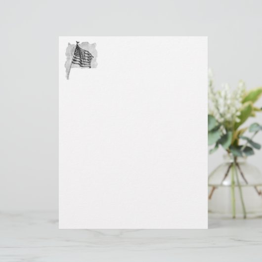 US Flag Patriotic Vintage Art (Standing Front)