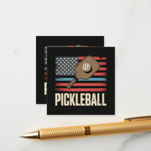 US Flag Pickleball Enclosure Card