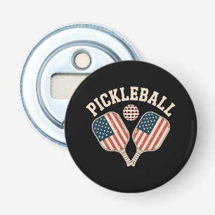 US Flag Pickleball Player Bottle Opener