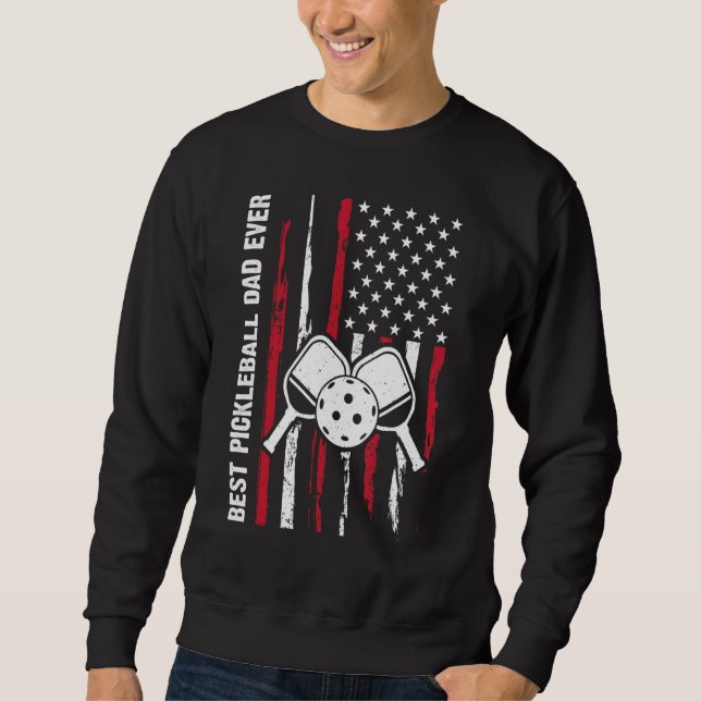 US Flag Pickleball Player Paddleball Lover_1 Sweatshirt (Front)