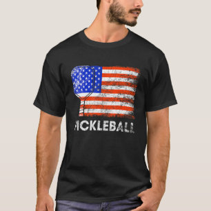 US Flag Pickleball Player Paddleball Lover_2 T-Shirt