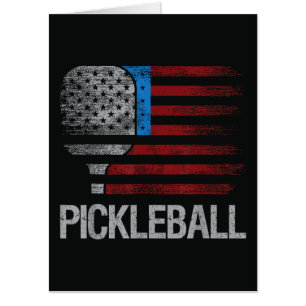 US Flag Pickleball Player Paddleball Lover Card