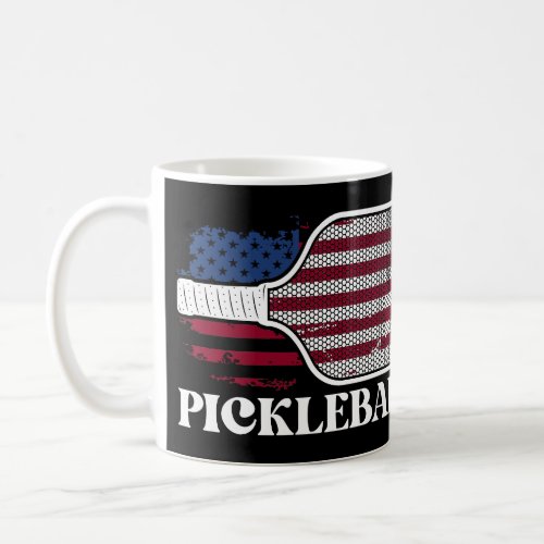 US Flag Pickleball Player Paddleball Lover Coffee Mug