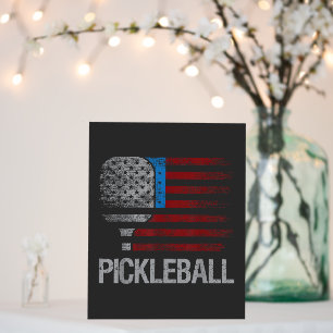 US Flag Pickleball Player Paddleball Lover Foam Board