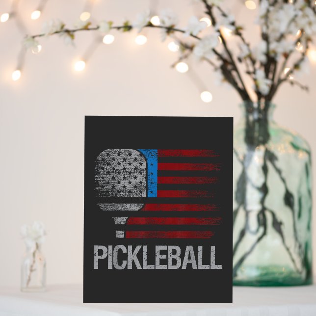 US Flag Pickleball Player Paddleball Lover Foam Board (In Situ (Wedding))