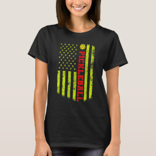 US Flag Pickleball Player Paddleball Lover T-Shirt