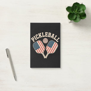 US Flag Pickleball Player Post-it Notes
