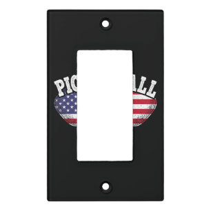 US Flag Pickleball Player Vintage Pickle Ball Love Light Switch Cover