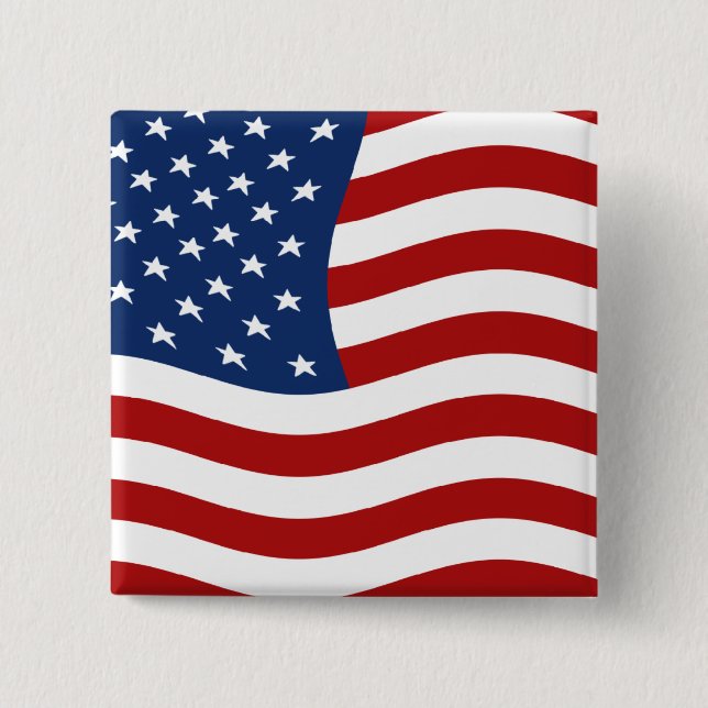 US Flag Pinback Button (Front)
