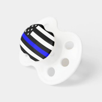 - US Flag Police Thin Blue Line Pacifier | Zazzle