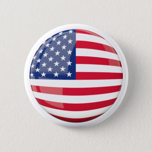 US Flag Print Round Buttons