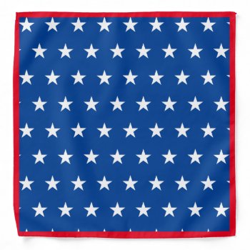 Us Flag Red Blue And White Stars 4th Of July Bandana by InTrendPatterns at Zazzle