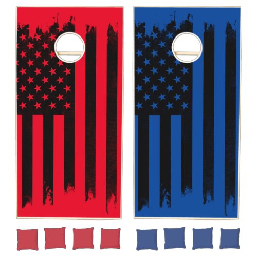US FLAG RED BLUE CORN HOLE GAME 