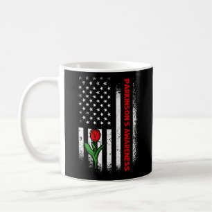 Us Flag Red Tulip Parkinson'S Awareness Coffee Mug