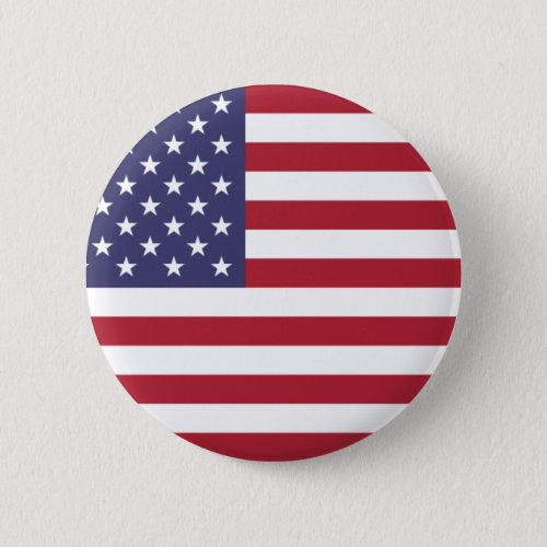 US flag red white and blue Button