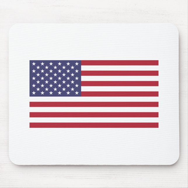 US flag red white and blue  Mouse Pad (Front)