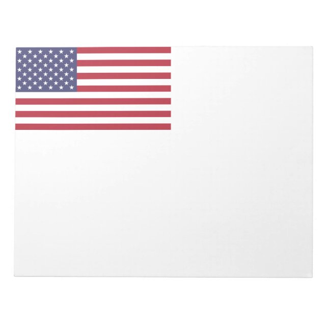 US flag red white and blue Notepad (Front)