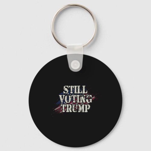 Us Flag Retro Trump Shirt _ Voting Convicted Felon Keychain