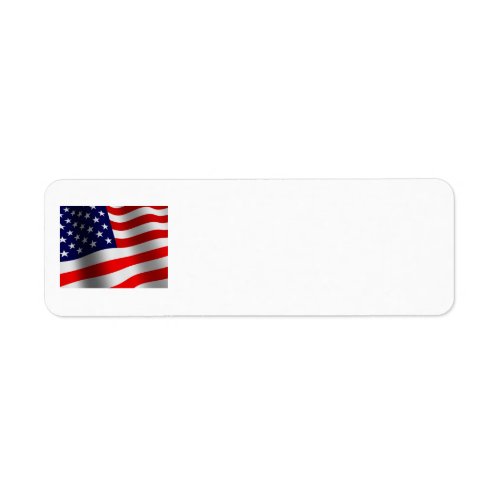 US Flag Return Address Label