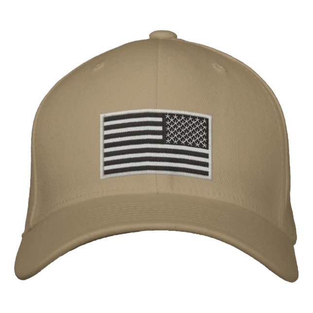 US Flag reversed Embroidered Baseball Cap (Front)