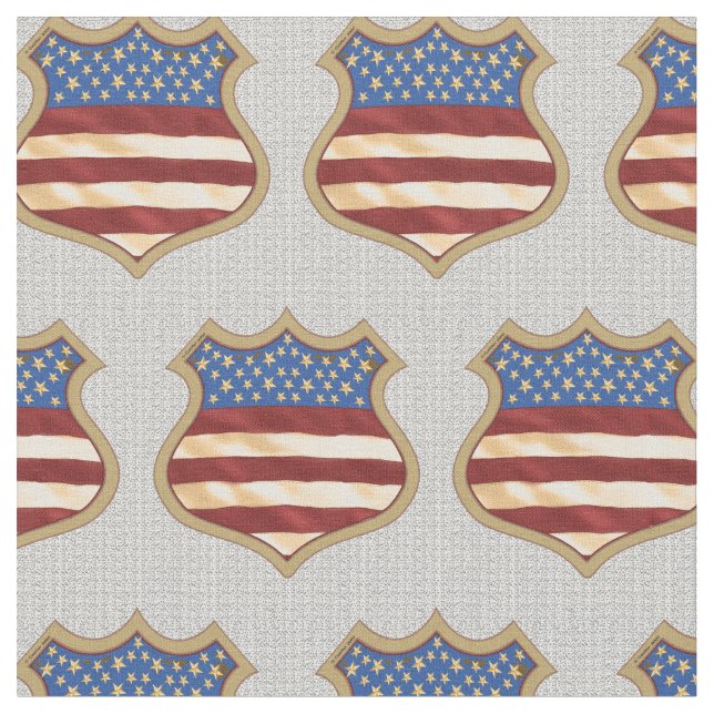 US Flag Shield Fabric (Close Up)